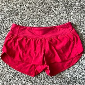 Lululemon Speed Up shorts- 6 Red
